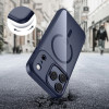 Tech-Protect MagMat MagSafe apvalks Apple iPhone 17 Pro Max, tumši zils/caurspīdīgs
