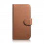 iCarer Wallet Case 2in1 ādas atverams futrālis iPhone 14 Plus, Anti-RFID, brūns (WMI14220727-BN)