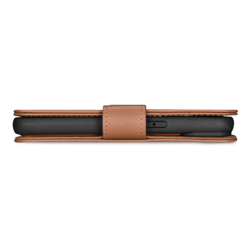 iCarer Wallet Case 2in1 ādas atverams futrālis iPhone 14 Plus, Anti-RFID, brūns (WMI14220727-BN)