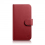 iCarer Wallet Case 2in1 ādas atverams futrālis iPhone 14 Plus, Anti-RFID, sarkans (WMI14220727-RD)