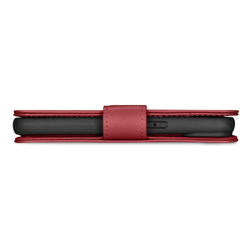 iCarer Wallet Case 2in1 ādas atverams futrālis iPhone 14 Plus, Anti-RFID, sarkans (WMI14220727-RD)