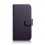 iCarer Wallet Case 2in1 ādas atverams futrālis iPhone 14 Plus, Anti-RFID, tumši violets (WMI14220727-DP)