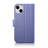iCarer Wallet Case 2in1 ādas atverams futrālis iPhone 14 Plus, Anti-RFID, gaiši violets (WMI14220727-LP)