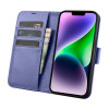 iCarer Wallet Case 2in1 ādas atverams futrālis iPhone 14 Plus, Anti-RFID, gaiši violets (WMI14220727-LP)