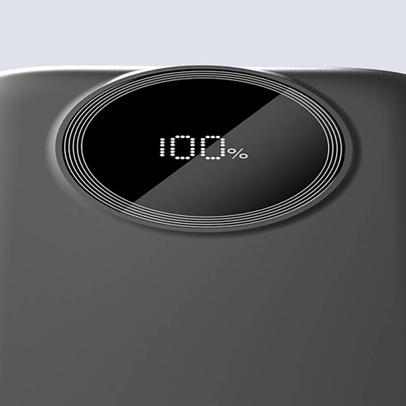 Dudao K13 10000 mAh ārējais akumulators ar iebūvētu kabeli, melns