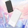 Dudao K10 10000 mAh ārējais akumulators, 2 x USB-A, 2,4 A, balts