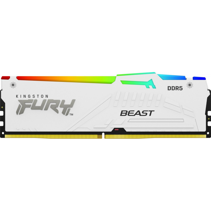 Kingston FURY Beast 16 GB DDR5-5600 CL40 DIMM atmiņas modulis, RGB, balts, KF556C40BWA-16