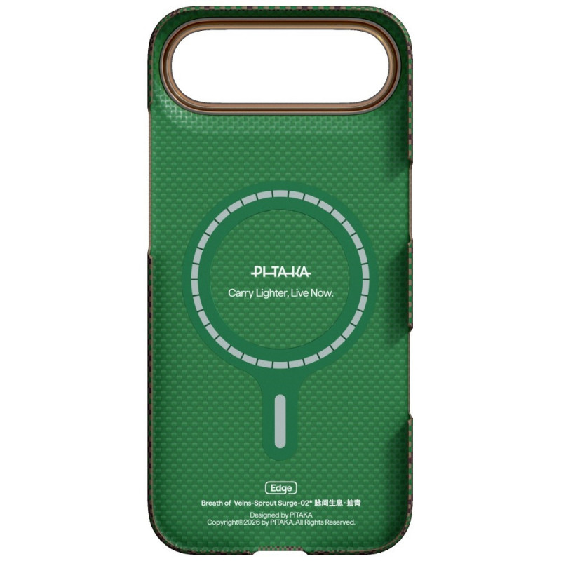 PITAKA Edge Case Breath of Veins vāciņš Apple iPhone Air, sprout surge