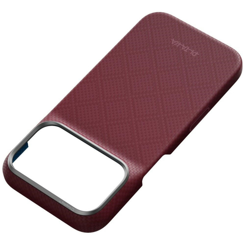 PITAKA Edge Case Argyle MagSafe vāciņš Apple iPhone 18 Pro / 17 Pro, bordo krāsā