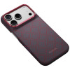 PITAKA Edge Case Argyle MagSafe vāciņš Apple iPhone 18 Pro / 17 Pro, zili sarkans