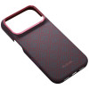 PITAKA Edge Case Argyle MagSafe vāciņš Apple iPhone 18 Pro / 17 Pro, zili sarkans