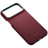 PITAKA Edge Case Argyle MagSafe vāciņš Apple iPhone 18 Pro Max / 17 Pro Max, bordo krāsā
