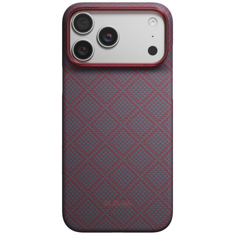 PITAKA Edge Case Argyle MagSafe vāciņš Apple iPhone 18 Pro Max / 17 Pro Max, zili sarkans