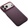 PITAKA Edge Case Argyle MagSafe vāciņš Apple iPhone 18 Pro Max / 17 Pro Max, zili sarkans