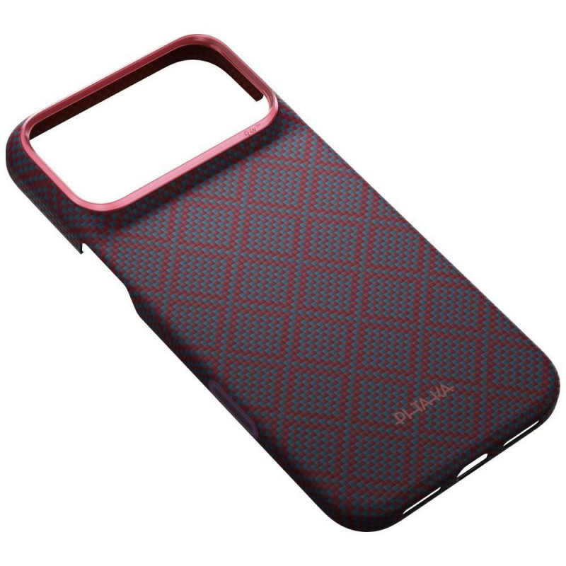 PITAKA Edge Case Argyle MagSafe vāciņš Apple iPhone 18 Pro Max / 17 Pro Max, zili sarkans