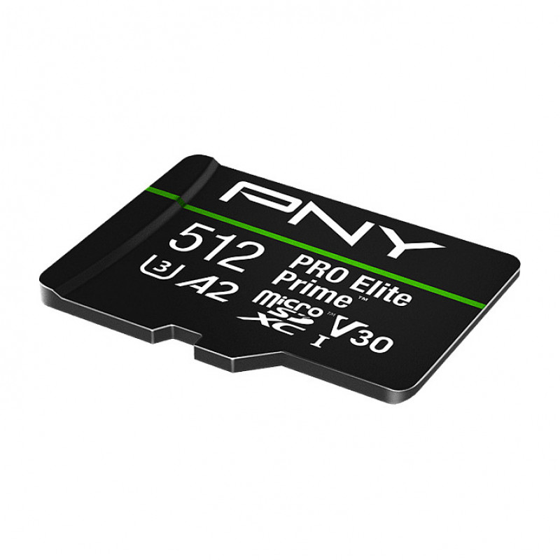 PNY PRO Elite Prime microSDXC atmiņas karte 512 GB, UHS-I, Class 10, U3, V30, P-SDU512V32200PEP-GE