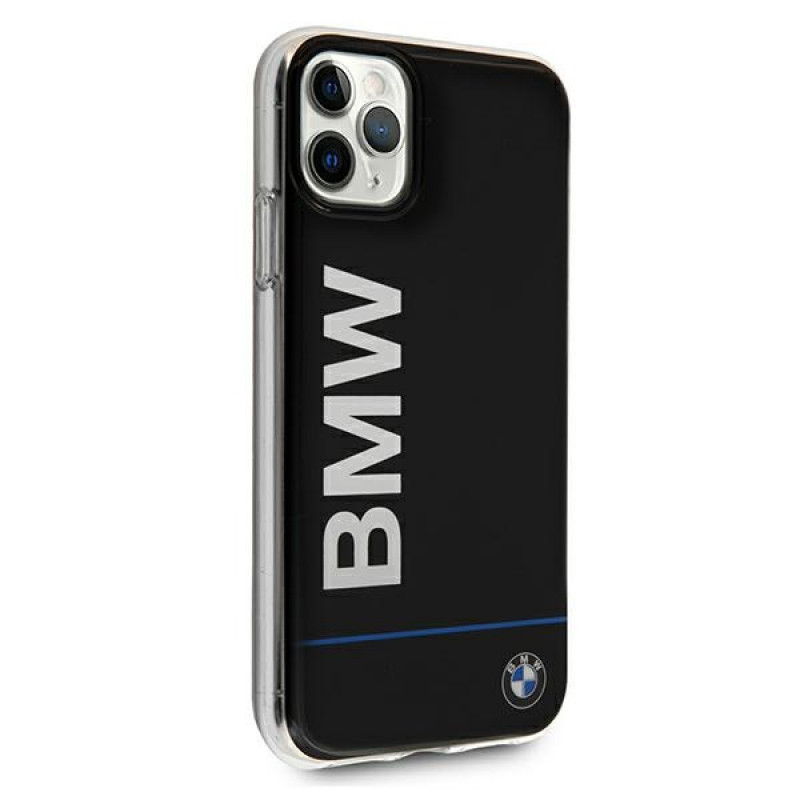 BMW BMHCN58PCUBBK Apple iPhone 11 Pro cietais maciņš Signature Printed Logo, melns