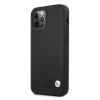 BMW BMHCP12LRCDPK Apple iPhone 12 Pro Max cietais futrālis Leather Deboss, melns