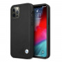 BMW BMHCP12MRCDPK Apple iPhone 12 / 12 Pro cietais futrālis Leather Deboss, melns