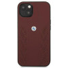 BMW BMHCP13SRSPPR Apple iPhone 13 mini cietais maciņš Leather Curve Perforate, sarkans