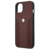 BMW BMHCP13SRSPPR Apple iPhone 13 mini cietais maciņš Leather Curve Perforate, sarkans
