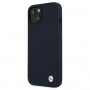 BMW BMHCP13SSILNA Apple iPhone 13 mini cietais futrālis Silicone Signature, Navy