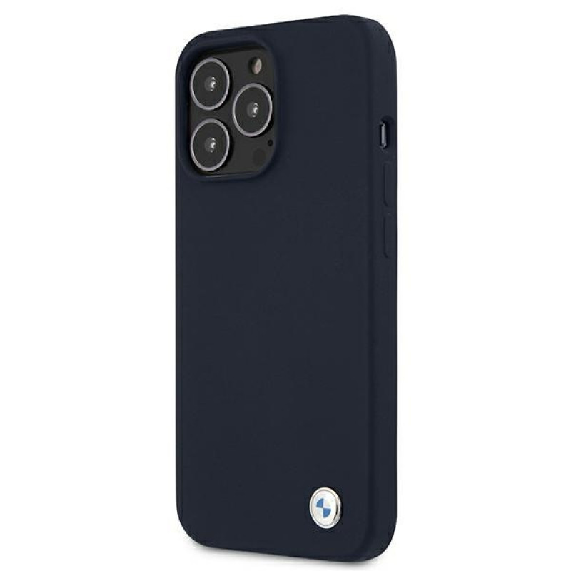 BMW BMHCP13XSILNA Apple iPhone 13 Pro Max cietais futrālis Silicone Signature, Navy