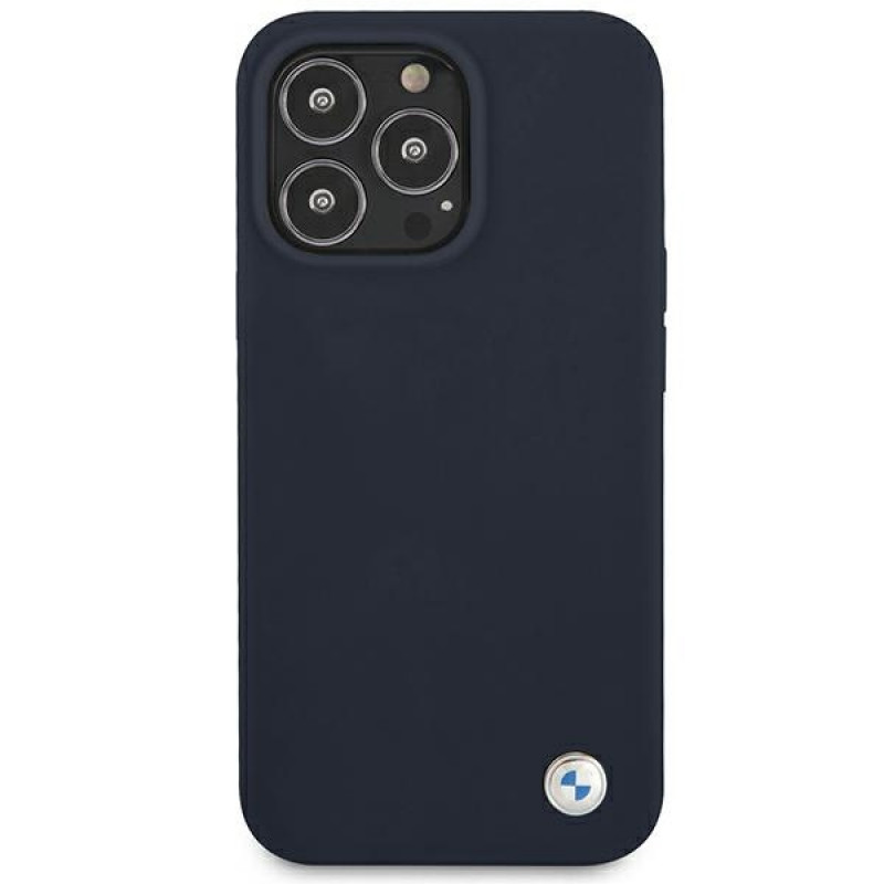 BMW BMHCP13XSILNA Apple iPhone 13 Pro Max cietais futrālis Silicone Signature, Navy