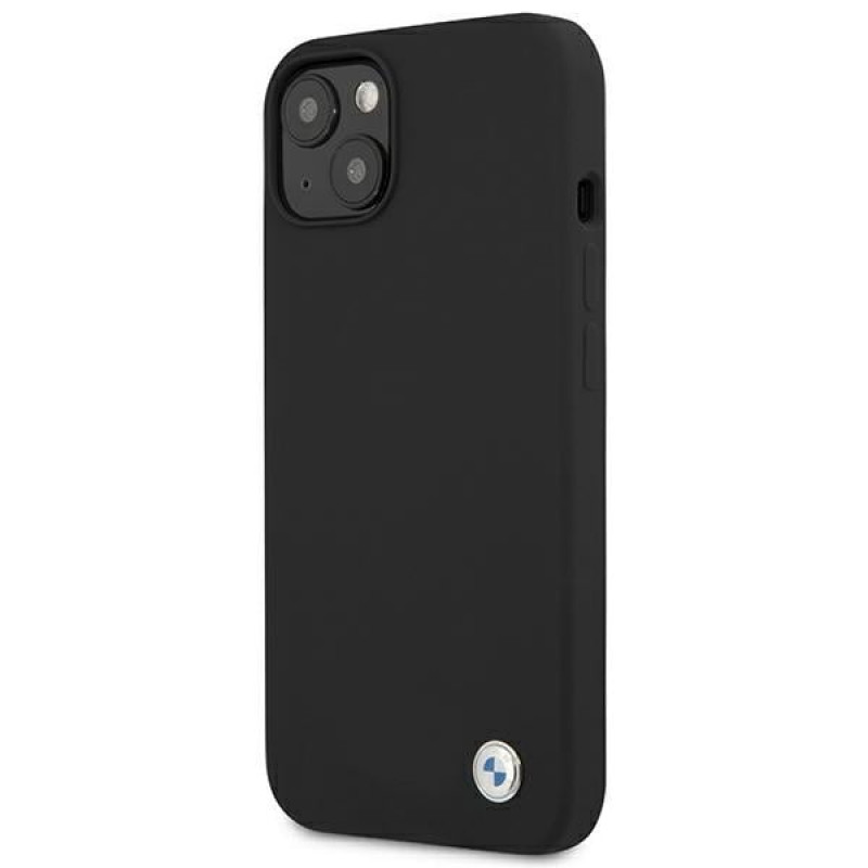 BMW BMHCP13SSILBK Apple iPhone 13 mini cietais futrālis Silicone Signature, melns