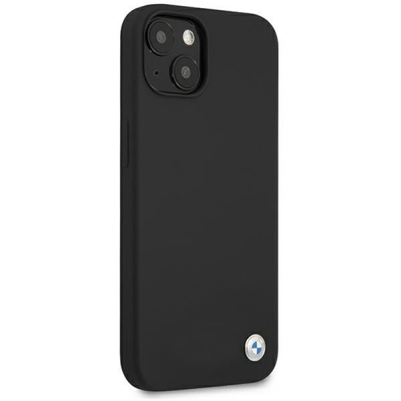 BMW BMHCP13SSILBK Apple iPhone 13 mini cietais futrālis Silicone Signature, melns