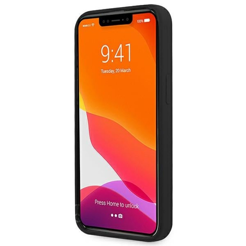 BMW BMHCP13SSILBK Apple iPhone 13 mini cietais futrālis Silicone Signature, melns