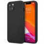 Mercedes-AMG AMHCP14MDOLBK Apple iPhone 14 Plus / 15 Plus cietais futrālis Leather Hot Stamped, melns