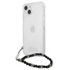Guess GUHCP13SKPSBK Apple iPhone 13 mini cietais futrālis Black Pearl, caurspīdīgs