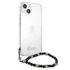 Guess GUHCP13SKPSBK Apple iPhone 13 mini cietais futrālis Black Pearl, caurspīdīgs