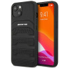 Mercedes-AMG AMHCP14MGSEBK Apple iPhone 14 Plus / 15 Plus cietais maciņš, Leather Debossed Lines, melns