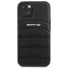 Mercedes-AMG AMHCP14MGSEBK Apple iPhone 14 Plus / 15 Plus cietais maciņš, Leather Debossed Lines, melns