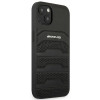 Mercedes-AMG AMHCP14MGSEBK Apple iPhone 14 Plus / 15 Plus cietais maciņš, Leather Debossed Lines, melns