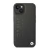 BMW BMHMP14SSLLBK Apple iPhone 14 cietais maciņš, Signature Logo Imprint MagSafe, melns