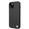 BMW BMHMP14MSLLBK Apple iPhone 14 Plus / 15 Plus cietais futrālis, Signature Logo Imprint MagSafe, melns