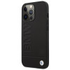 BMW BMHMP14LSLLBK Apple iPhone 14 Pro cietais maciņš, Signature Logo Imprint MagSafe, melns