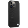 BMW BMHMP14XSLLBK Apple iPhone 14 Pro Max cietais futrālis, Signature Logo Imprint MagSafe, melns