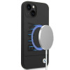 BMW BMHMP14MSLBLBK Apple iPhone 14 Plus / 15 Plus cietais maciņš, Silicone Signature Logo MagSafe, melns