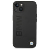 BMW BMHMP14MSLBLBK Apple iPhone 14 Plus / 15 Plus cietais maciņš, Silicone Signature Logo MagSafe, melns