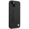 BMW BMHMP14MSLBLBK Apple iPhone 14 Plus / 15 Plus cietais maciņš, Silicone Signature Logo MagSafe, melns