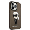 Karl Lagerfeld KLHCP14XHNIKTCK Apple iPhone 14 Pro Max cietais maciņš, Ikonik Karl, melns