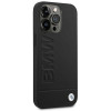 BMW BMHCP14LSLLBK Apple iPhone 14 Pro vāciņš, Leather Stamp, melns
