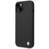 BMW BMHCP14SSILBK Apple iPhone 14 vāciņš, Silicone Metal Logo, melns