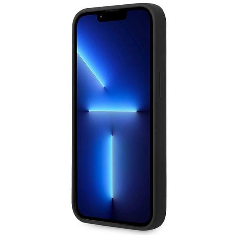 BMW BMHCP14SSILBK Apple iPhone 14 vāciņš, Silicone Metal Logo, melns