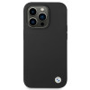 BMW BMHCP14XSILBK Silicone Metal Logo cietais futrālis Apple iPhone 14 Pro Max 6.7", melns