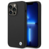 BMW BMHCP14LSILBK Apple iPhone 14 Pro vāciņš, Silicone Metal Logo, melns